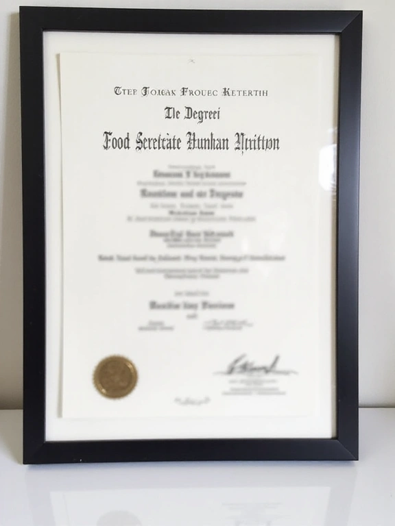 Diploma di master in Scienze dell'Alimentazione e Nutrizione Umana.