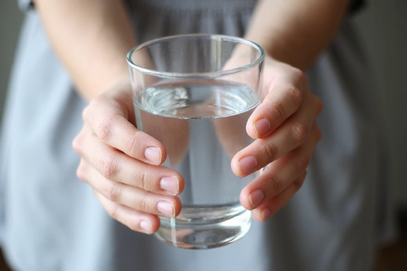 Immagine di una persona che beve acqua